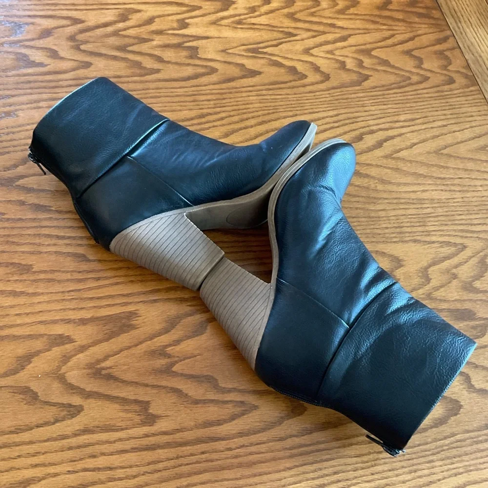 Kohl’s Chunky Heel Ankle Booties, Women’s Sz 8